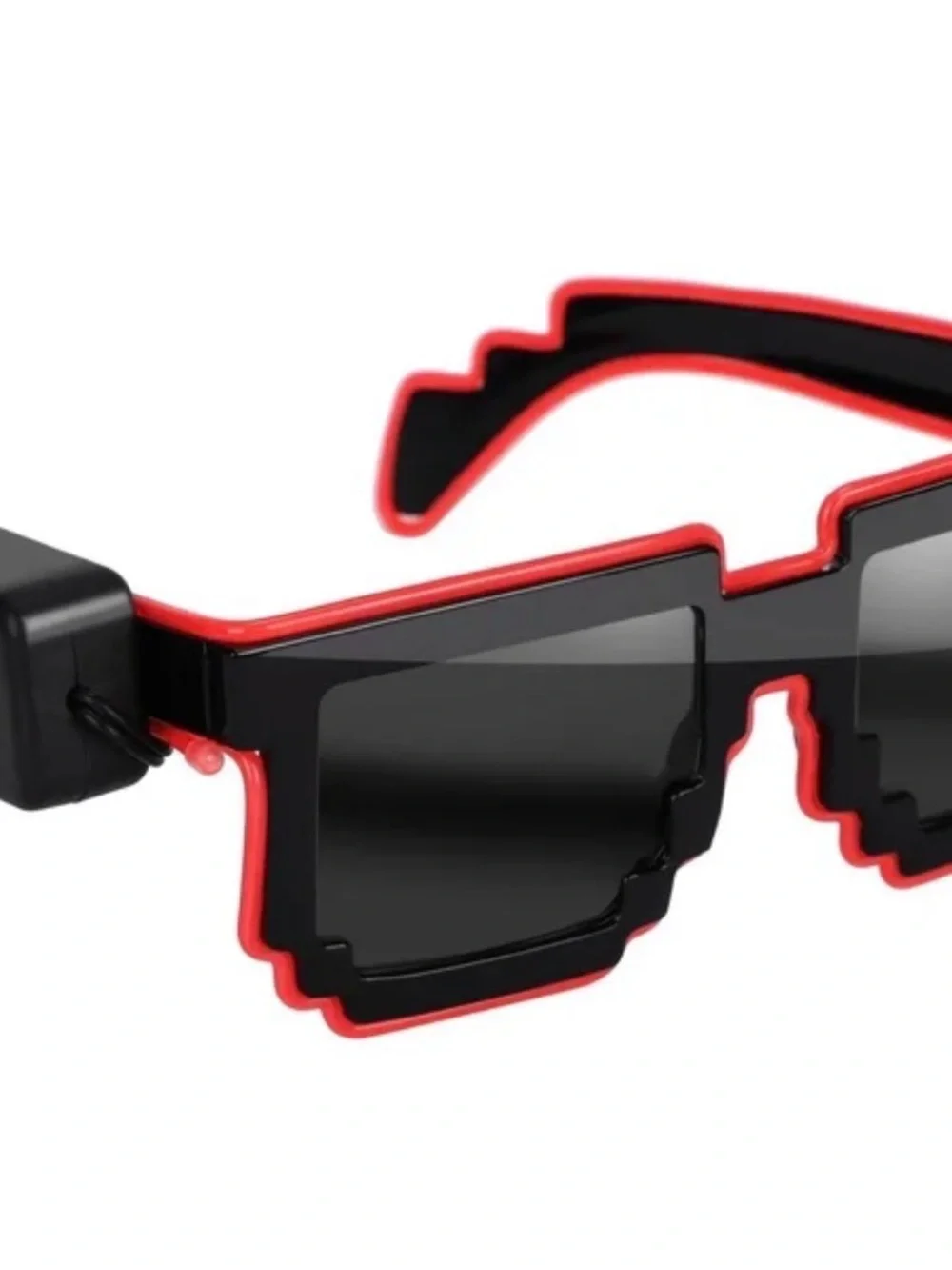 Brand New, Glasses Neon Party Mode DJ Glowing Light Wireless Light Up, Red
